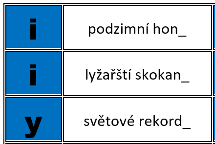 mužský rod - koncovky